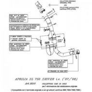 LeoVince SBK Part LINK PIPE (ELIMINATES THE KAT): 2008-2009 APRILIA SMV 750 DORSODURO